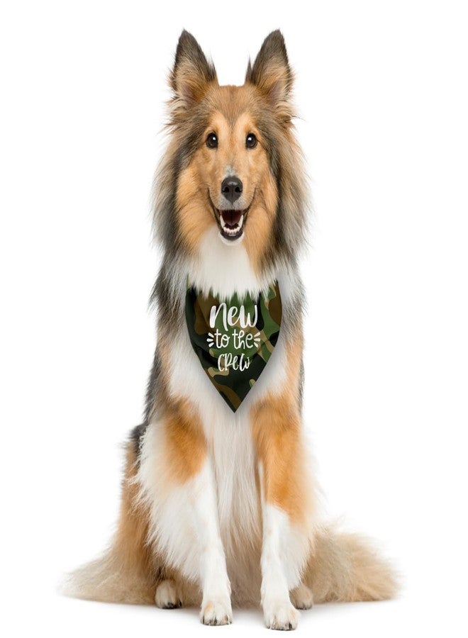 ZPPRJF New to The Crew Funny Cute Triangle Scarf, Camo Gift for Dog Lover, Small to Large Dogs (D58) - Image 3